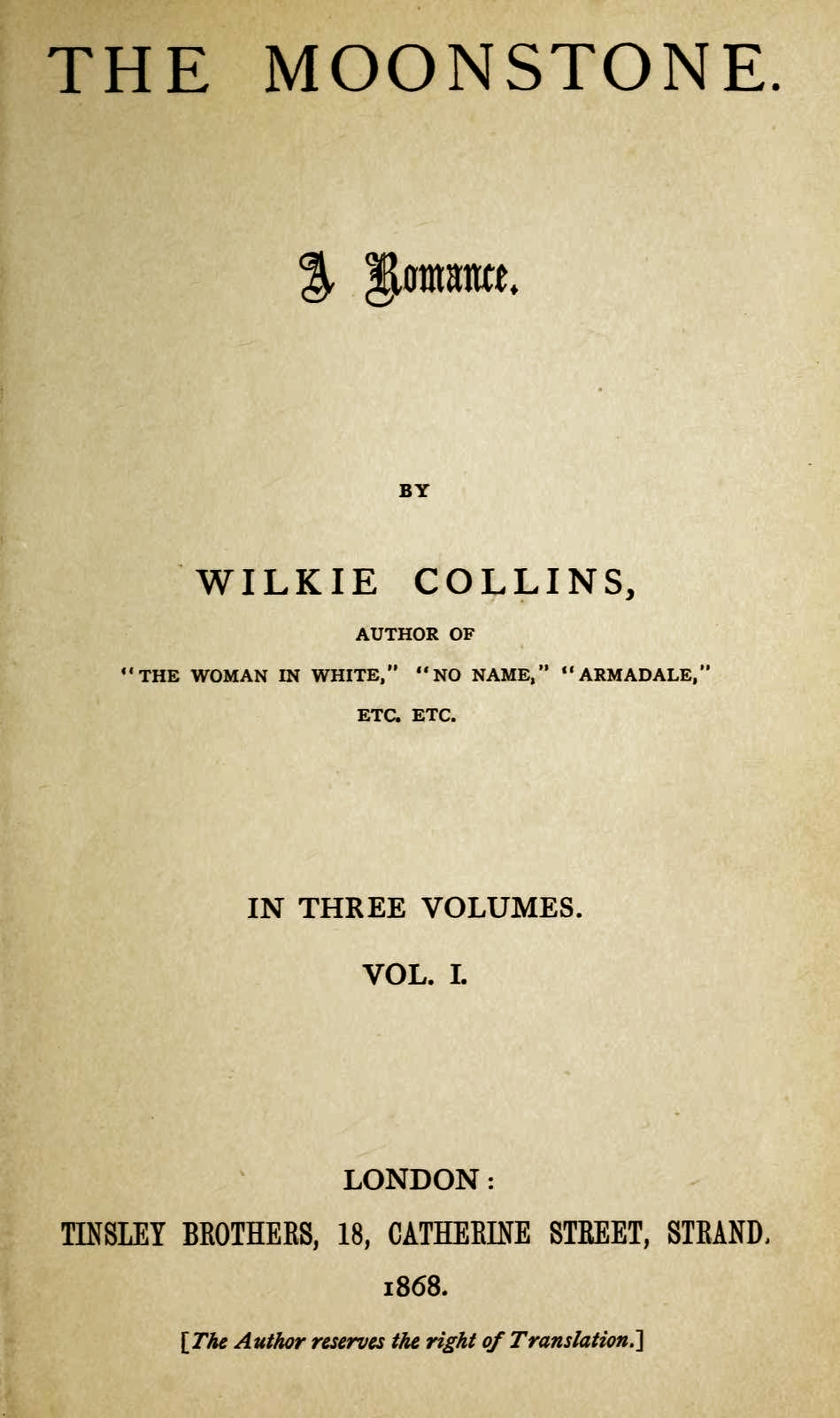 Wilkie Collins – Der Monddiamant